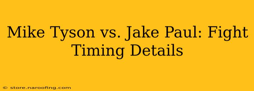 Mike Tyson vs. Jake Paul: Fight Timing Details