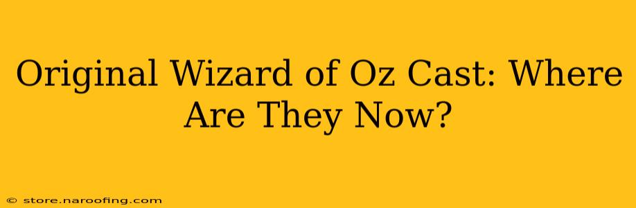 Original Wizard of Oz Cast: Where Are They Now?